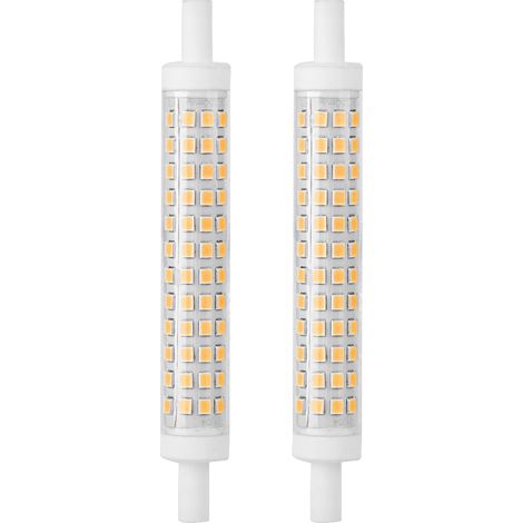 Eosnow 2PCS R7S 10W 120 LED-Lampenlampe Licht Doppelend-Halogenlampe Ersatz AC85-265V (warmes Weiß)