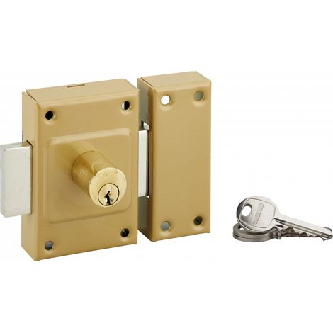 Thirard – Verrou double entrée Concorde pour porte d'entrée – Cylindre 40mm en acier – 3 clés crantées – Niveau de sécurité 4/10 – Époxy bronze