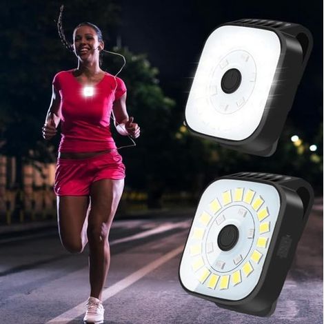 Set mit 2 Mini-LED-Klemmleuchten 4 sichere Lichtmodi geeignet zum Laufen Campen Radfahren und Angeln hohe Helligkeit lange Akkulaufzeit (1/5)