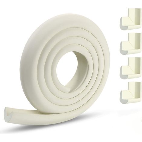 Protection des Bords et Coins de Meubles,2 Mètres Protection Mousse Sécurité avec 4 Angles, Kit de Sécurité,Forme u beige (1/5)