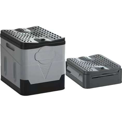 Portable Toilet, Kompaktes Design, Multifunktionale Nutzung, Schwarz grau (1/2)