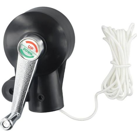 Manivelle - Support de Parasol Extérieur avec Manivelle - Pour Parasol en Porte-à-Faux - Acier Noir - 1 Pièce (1/4)