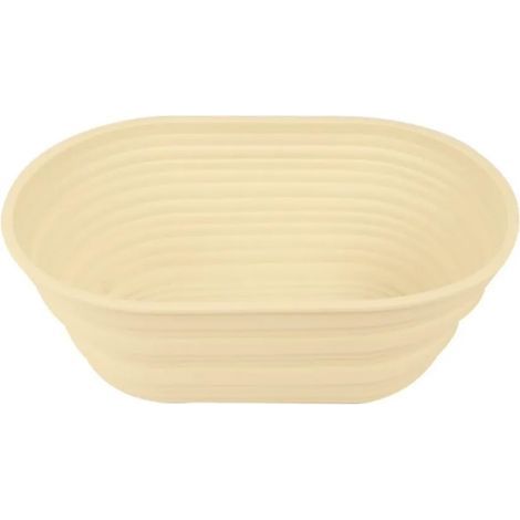 Nouveau panier de fermentation pliable pour pain, grande capacité, en silicone, pour four de fermentation (ovale beige) (1/5)