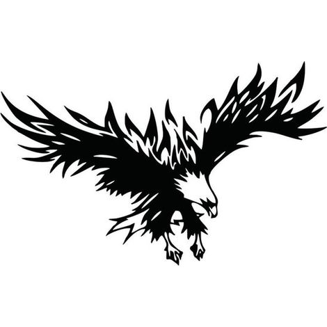 Adesivi per auto Cool Eagle Graphic Universal Car Cover Body Side Decal Styling Decal D-733 Nero (1/2)