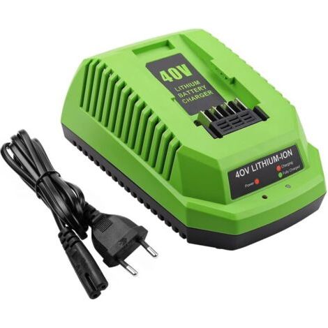 BARKBUSTERSApplicable Chargeur 40V pour Greenworks 40V Chargeur G40C pour Les appareils et Les Batteries de la série Greenworks 40V (1/4)