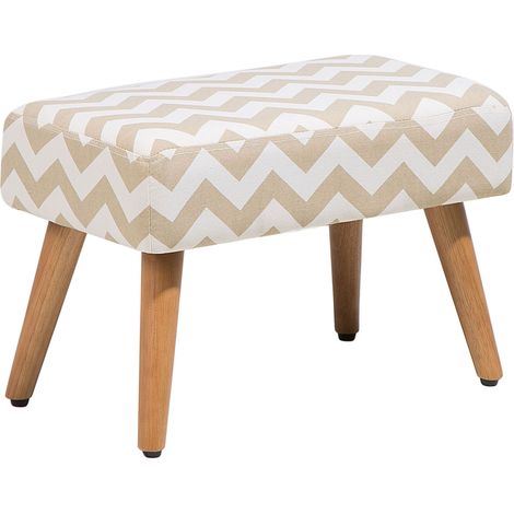 Hocker TAKOMA Baumwolle Beige