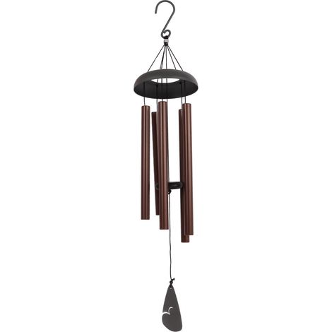 Carillon éolien en métal résistant à la corrosion et à l'eau, avec une mélodie apaisante. Grand carillon idéal pour la décoration et les cadeaux. (1/5)