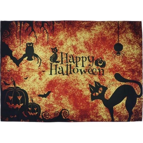 Toile de Fond Halloween Effrayante Lune Horrible Nuit pour Studio Accessoires Photo Fête Anniversaire Décor 230x180cm