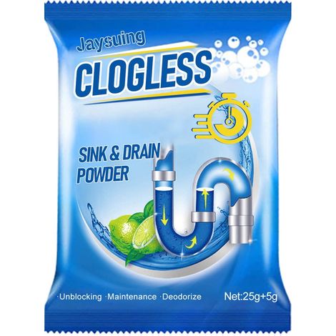 Désobstruant Pour Tuyaux D Évacuation - Poudre Chimique Pour Canalisations - Pour Évier Salle De Bain Cuisine Douche - 1 Unité (1/5)