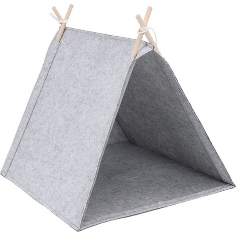 Decdeal Tente tipi pour animaux de compagnie, amovible, lavable, respirante, multifonctionnelle, toutes saisons, maison universelle fermée pour chien et chat (1/5)