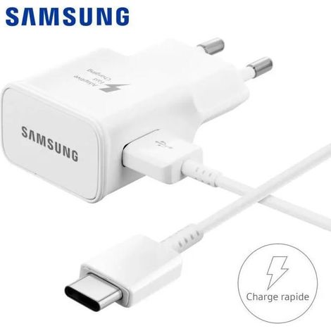 Chargeur EP-TA200 et USB-C Adaptateur de Puissance avec 15W & Câble USB-C de Charge de 1,50m