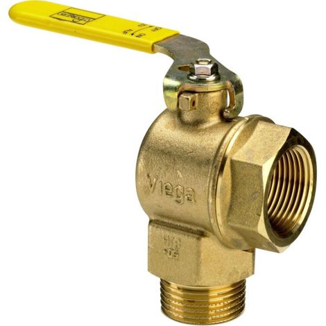 Robinet à bille équerre gaz 1’’ avec TAE, pour compteur bitube