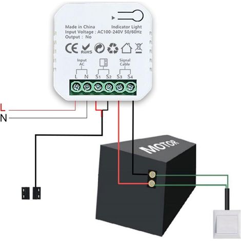 Ouvre-Porte de Garage Connecté WiFi, Ouvre-porte de garage intelligent pour Smart Garage Door Opener Télécommande Kits Smart Module pour Portail Coulissant (1/5)