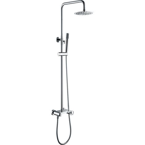 Barra de ducha monomando extensible de acero inoxidable con acabado cromado Olimpo de Imex