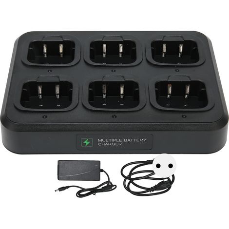 Chargeur 6 voies pour talkie-walkie, base de charge efficace pour radios bidirectionnelles BF-888S, prise européenne AC100-240V-AquaForge (1/5)