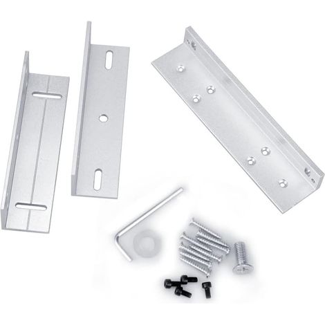 Support Soutien Happe de Fixation pour la Serrure Magnétique Electrique de Force de Maintien 180KG 350lbs Porte Simple pour Le Système de Contrôle d'Accès (1/5)