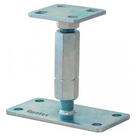 Sud Bois – Pied de poteau réglable galvanisé H120-195mm – Fixation par tige filetée 20mm – Pour ancrage poteaux bois et béton