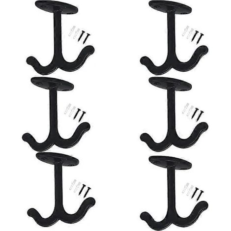 Filiyano-Crochets à visser, double fixation, en alliage de zinc, pour ventilateurs de plafond, paniers de fleurs, vestes (1/4)
