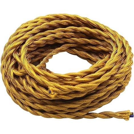 Retro Braided Electric Wire Round Fabric Core Vintage Wire Suitable for Pendant Lamp and Appliances (1/5)