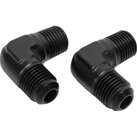2 adaptateurs de raccord 6AN vers 1/4 NPT pivotants à 90° pour conduite de gaz, pompe d'injection, rail (1/5)