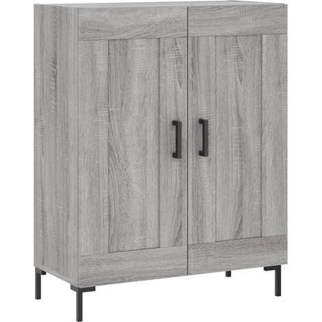 Credenza cassettiera mobile contenitore organizer cucina soggiorno salotto sonoma 695 x 34 x 90 cm legno ingegnerizzato grigio 020036438