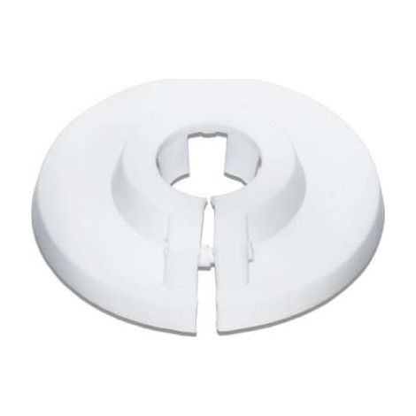PVC Scharnier-Kunststoffrosette Wandrosette Rosette Kunststoff weiß für Rohre Ø16mm
