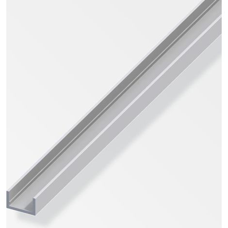 alfer U-Profil 10 x 13 x 2000 mm silber Profil Aluminiumprofil U Schiene (1/2)