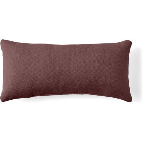 Alicante - coussin - en velours texturé - 28x58 cm - prune (1/4)