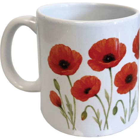Mug en céramique coquelicots 35 cl