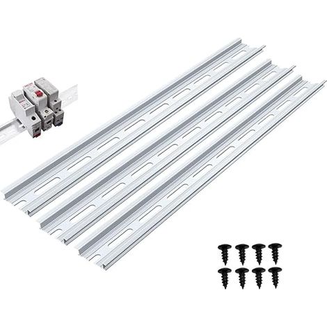 DIN rail aluminium DIN rail for installation of the distribution cabinet in the control cabinet 35 mm wide 200 mm long 7.5 mm high (1/5)
