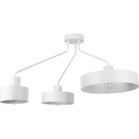 Plafoniera loft bianca Jumbo metallo 3xE27 Sigma Lighting (1/3)