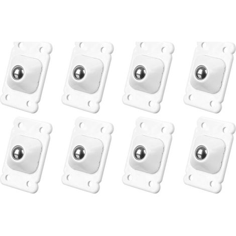 SABIR 8 pièces mini roulettes de meubles, petites roulettes de meubles, roulettes de meubles, roulettes de meubles plaques, roulettes à billes pour meubles auto-adhésives, billes métalliques en acier (1/5)