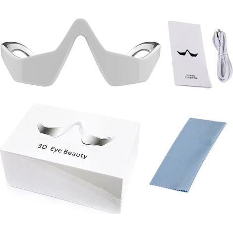 Appareil de massage oculaire EMS à lumière rouge 3D, lunettes de protection oculaire, élimine les cernes, les poches sous les yeux, les rides et soulage la fatigue oculaire. (1/5)