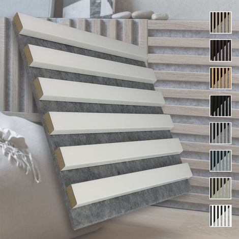 MARBET DESIGN Akustikpaneele Akustikquadrate 30x30cm und 40x40cm Wandverkleidung: 30x30 cm, Grau - Weiß