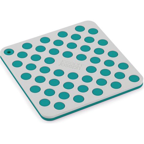2er-Set stapelbarer Silikon-Tischsets JosephJoseph Duo Spot-On - Design mit erhabenen Punkten, hitzebeständig bis 220 °C, spülmaschinenfest.
