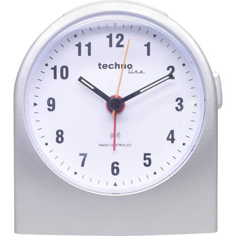 Techno Line WT 753 Radiocontrollato Sveglia Argento Tempi di allarme 1 Fluorescente lancetta Timer 1 tempo (1/5)
