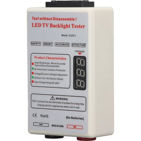 LED-Lichttester, kostenloser Bildschirmausbau, Softstart, tragbarer TV-Hintergrundbeleuchtungstester für Reparaturen, 85–265 V, EU-Stecker (1/5)