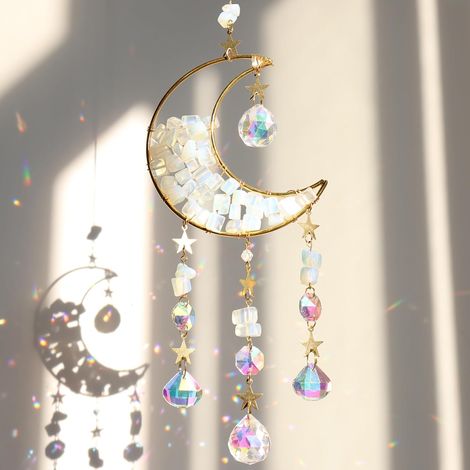 Soleil en Cristal, Pendentif Prismatique Coloré, Suncatcher, Décoration Ornementale, Fabricant d’Arc-en-Ciel Suspendu pour Fenêtre ou Jardin (1/5)