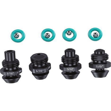 Kit de 4 Embouts de Rivetage 3/32" à 3/16" - Compatible Riveteuse Milwaukee M12 (48-54-0100)