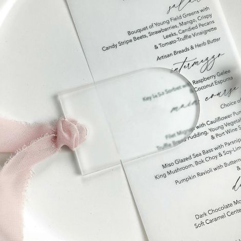 Lot de 10 panneaux de table en acrylique dépoli, étiquettes vierges en acrylique avec ruban, panneau de mariage en acrylique dépoli-9.00X4.50X0.20CM