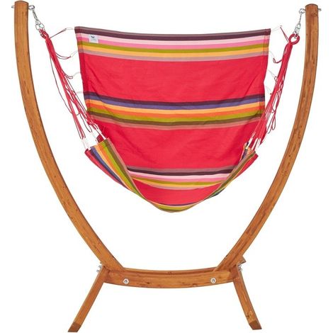 Set chaise hamac Ara macao + support bois - Set ékilibre - 165x140cm