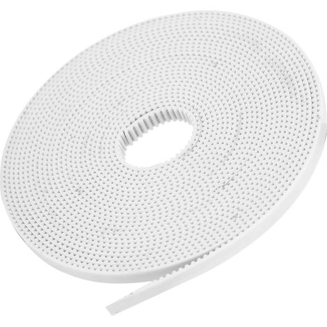 Courroie synchrone blanche antidérapante à denture crantée avec âme en acier 2GT6mm (5 mètres) (1/5)
