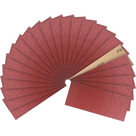 Schleifpapier Körnung 60 23x9cm Auto Metall 93x230mm 24 pcs 60 grit (1/5)