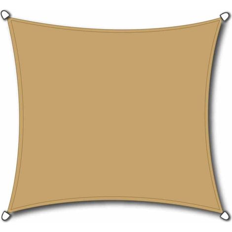 Solino Sonnensegel sand 180g/m² HDPE, quadratisch, 3,6x3,6m (1/5)