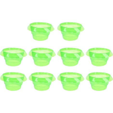 Colliers anti-limaces en PP vert Transparent, 10 pièces, collier de protection contre les escargots, Cloches de jardin pour usage domestique et Commercial (1/5)