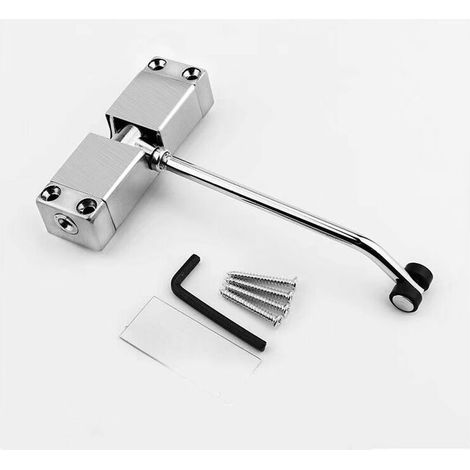 Ferme-Porte à Ressort en Alliage d'aluminium de Porte Closers réglable Monté en surface Dispositif de fermeture automatique 20kg (1/4)