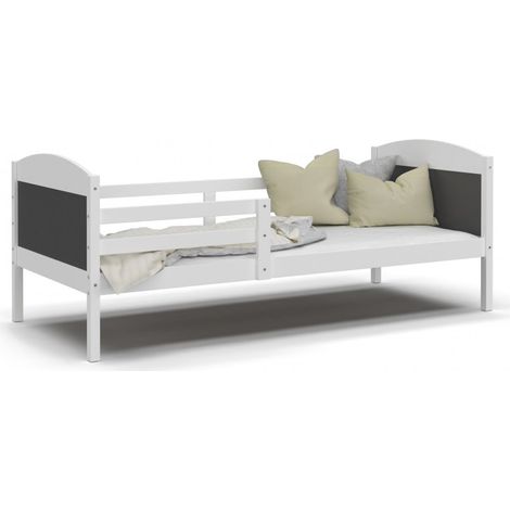 Lit Enfant Mati 90x190 Blanc - gris (1/4)