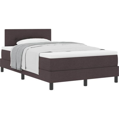Maison Exclusive - Boxspringbett mit Kopfteil Dunkelbraun 120 x 1