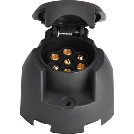 7-poliger, wasserdichter 12-V-Rundstecker für europäische LKW-Anhänger, Signalkabelstecker, Leuchten, Kontrollleuchte (1/5)