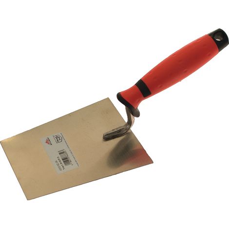 Truelle de maçon L. 160 mm avec poignée bicomposant, avec S-Hals acier inoxydable (1/2)